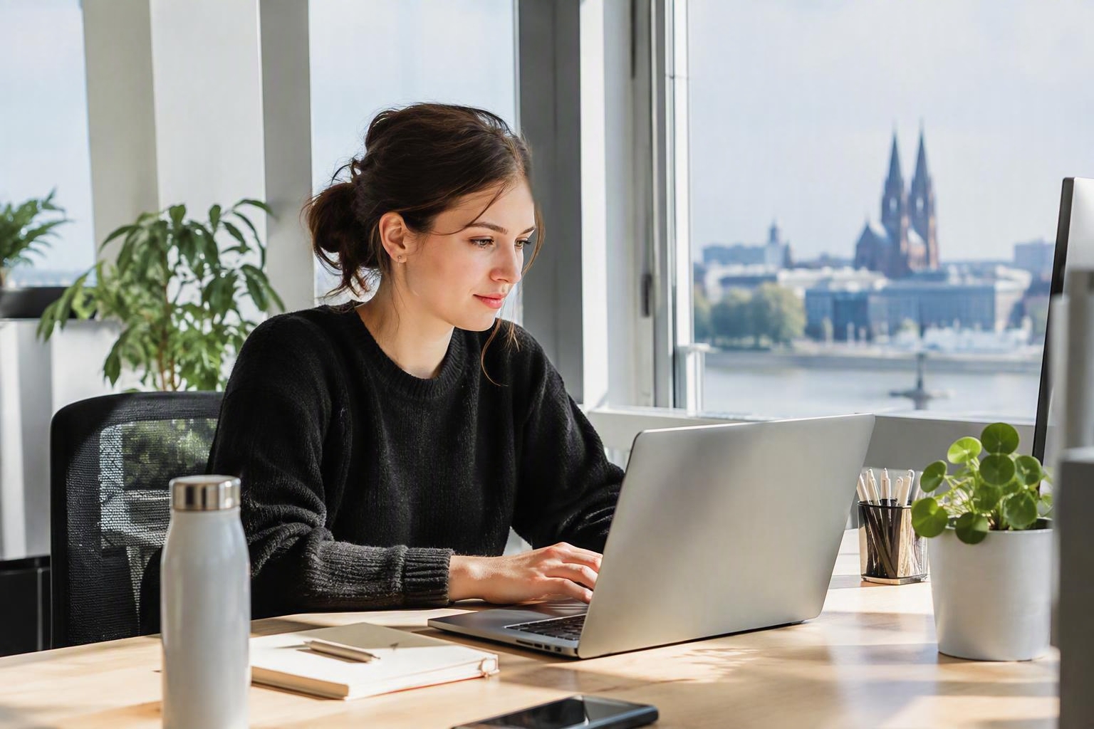 Junger Fachmann in modernem Büro in Bonn – Arbeitgebermarketing in Bonn für regionale Unternehmen